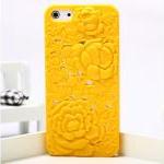 Yellow Silicone Peony Carv..